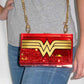 Wonder Woman Glitter Perspex Clutch Bag - GeekCore