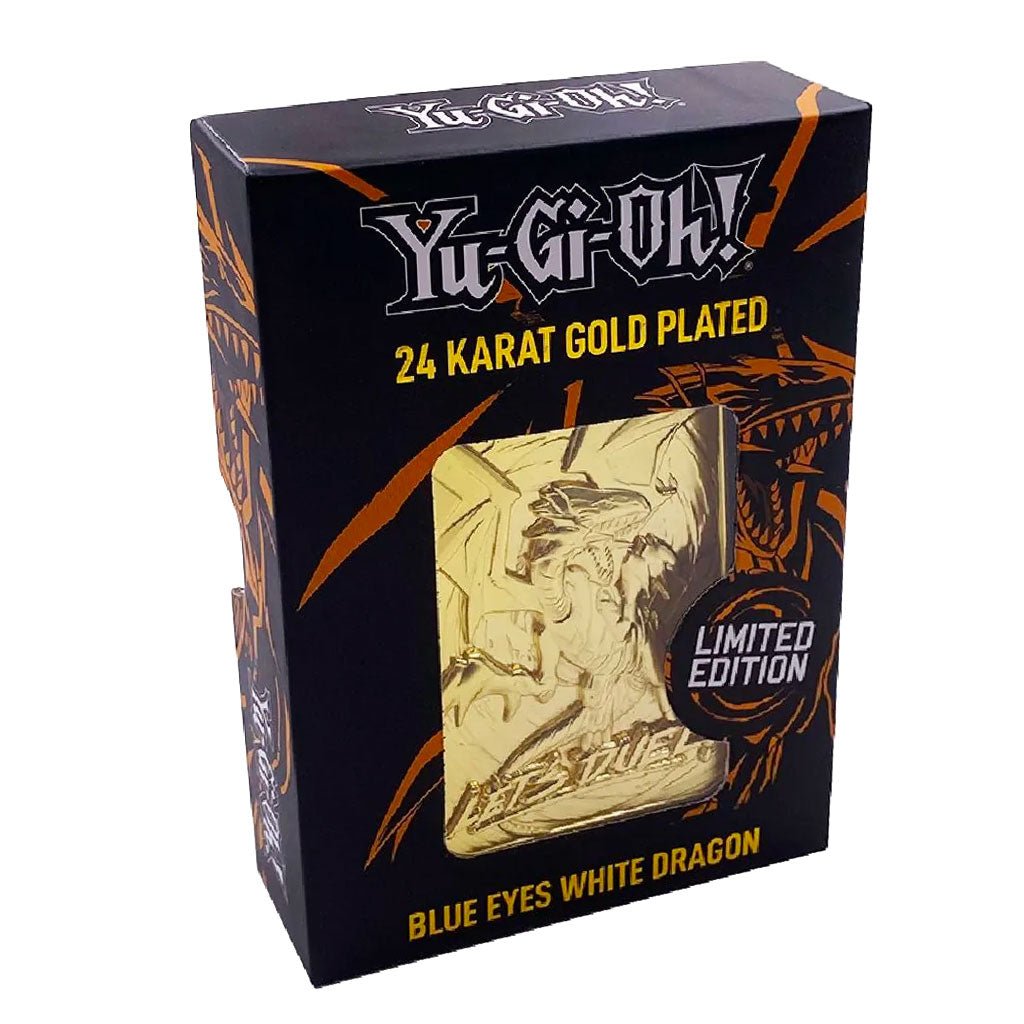 Yu - Gi - Oh! Blue Eyes White Dragon Limited Edition 24k Gold Card - GeekCore