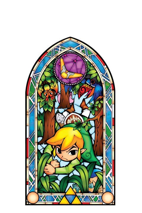 Zelda Stained Glass Wall Decal (Boomerang) - GeekCore