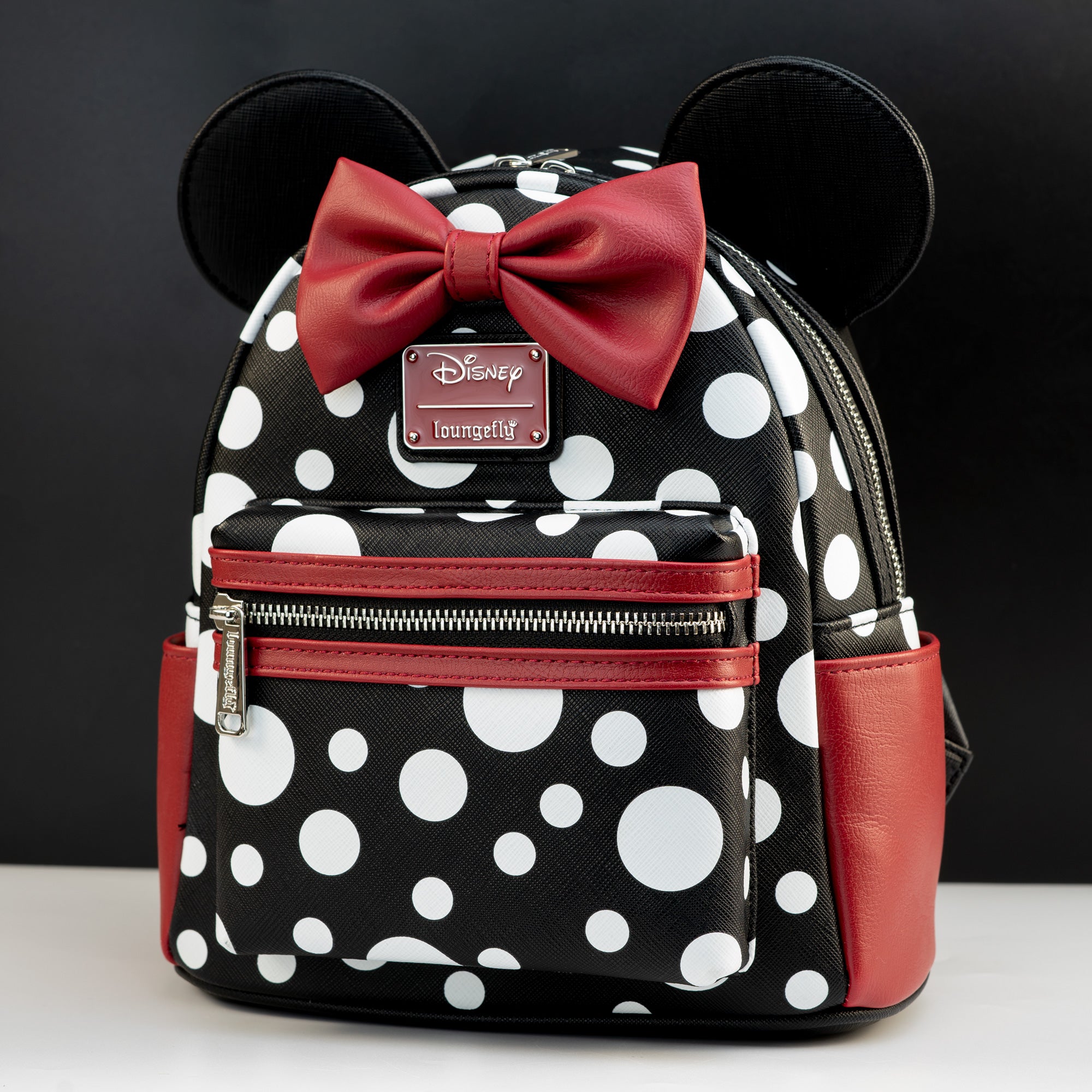 Loungefly x Disney Minnie Mouse Black Polka Dot Mini Backpack