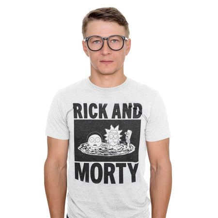 Rick and Morty Black and White T-Shirt