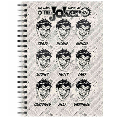 DC Comics The Many Moods of Joker A5 Spiral Notebook