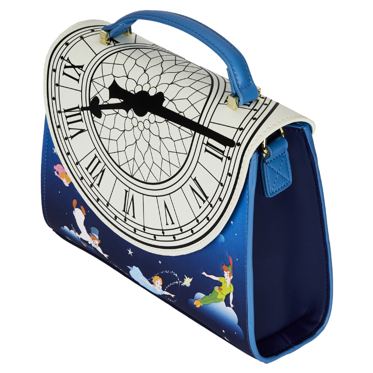 Loungefly x Disney Peter Pan Glow Clock Crossbody Bag