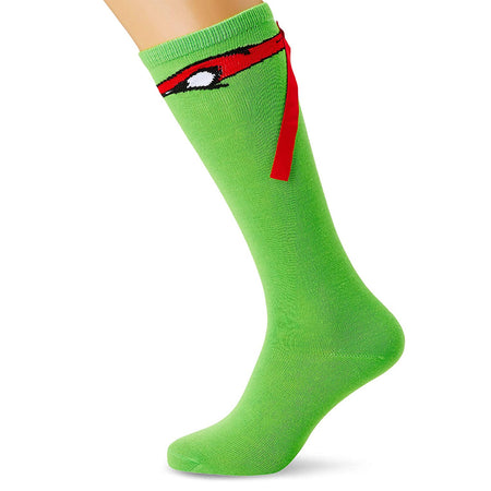 Teenage Mutant Ninja Turtles Raph Knee High Socks with Red Ribbon